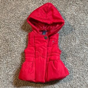 Tommy Hilfiger Bright Red Hooded Vest